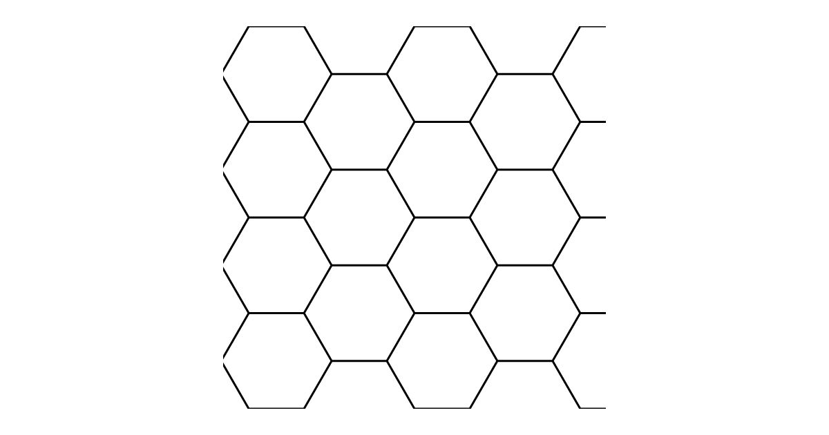 Hexagon, three tone pattern, seamless texture