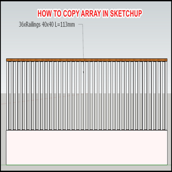 Qúa dễ để copy array trong sketchup